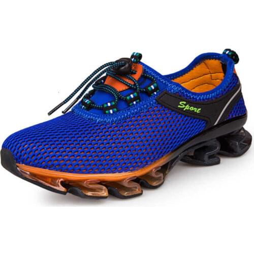 Brand Sneakers Men Running Shoes Air Cushion Mesh Shock Absorber Blade Sneakers Outdoor Jogging Walking Shoe Men Sport Shoes Gym