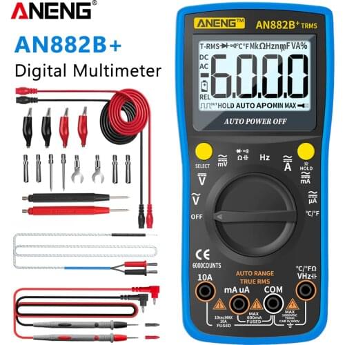 ANENG AN882B+ Digital Multimeter 6000 Counts Professional TURE RMS AC/DC Current Tester Multimetro With Temprature Voltage meter