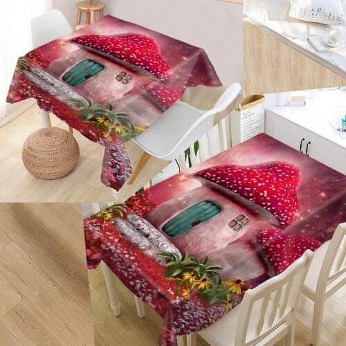 Fantasy Background Custom Table Cloth Oxford Print Rectangular Waterproof Oilproof Table Cover Square Wedding Tablecloth