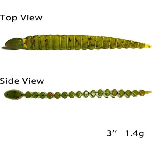 Trout Soft Rubber Baits Shad Floating Worms 76mm 1.4g Dropshot Leech Soft Plastic Drop Shot Rigs Fishing Tackle Artificial Baits