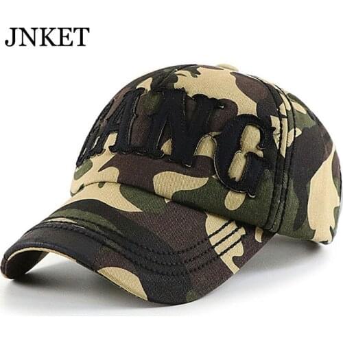 JNKET Unisex Camouflage Baseball Cap Cotton Baseball Hats Snapbacks Hats Hip Hop Cap Letter Cap Gorras Baseball Casquette