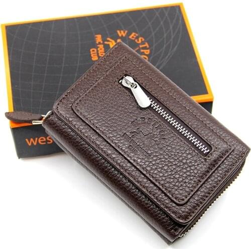 Brown Genuine Leather Women Wallet