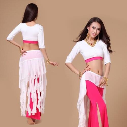Women Belly Dancing Costume Female Sexy Practice Bollywood Dance Costume Set Belly Performing Exercises Dancewear Exercie Set 18