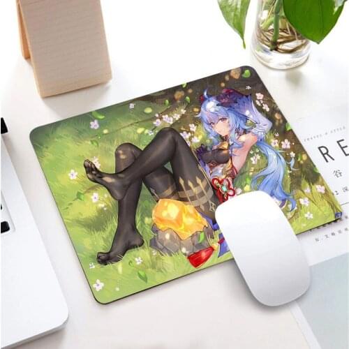 Mairuige 25x29cmGenshin Impact Anime Small Size Learning Gamer Mouse Pad Gaming Accessories Waterproof Non-slip for PC Desk Pad