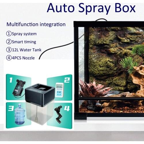 Mini Misting System Automatic Sprinkler Adjustable Timing Water Sprayer Starter Mister for Reptile Pet Cooling Misting System