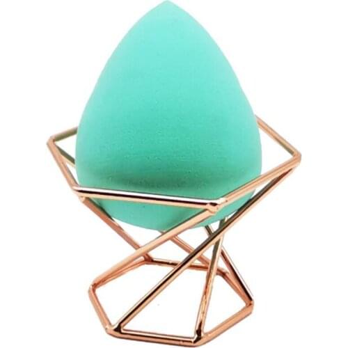 New 100pcs/lot Geometric Air Plant Holder Modern Decor Gold Terrarium Tabletop Home Wedding Puff Makeup Sponge Blender holder