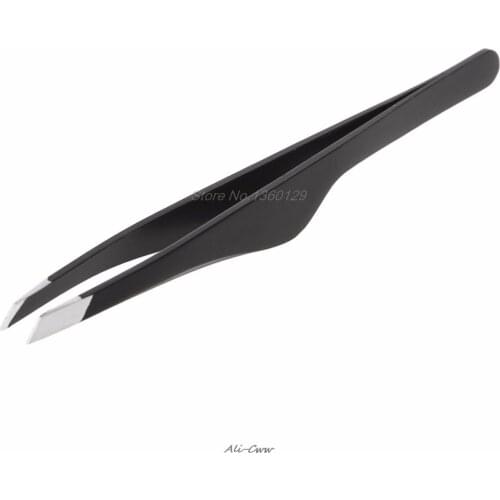 Professional Stainless Steel Slant Tip Hair Removal Eyebrow Tweezers Makeup Useful Hand Tool AUG_15 Dropship