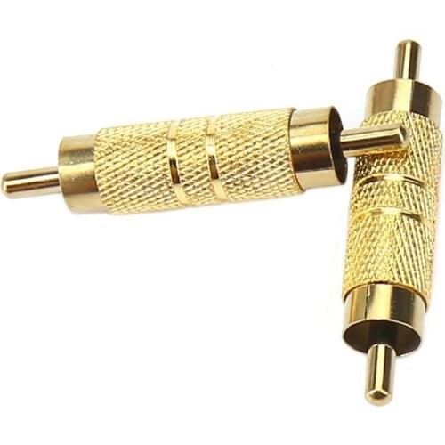 Professional RCA Male to Male RCA Coupler Adapter Converter Connector Gold Plated (2 Pack)