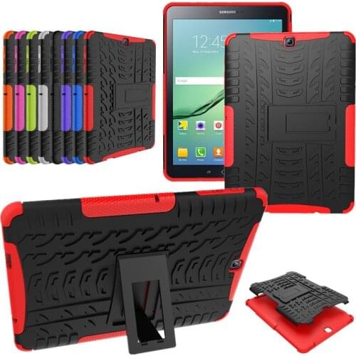 Shockproof Tablet Case For Samsung Galaxy Tab S2 9.7 T810 T815 Armor Dazzle Heavy Duty KickStand Tablet Case Full Protect Shell