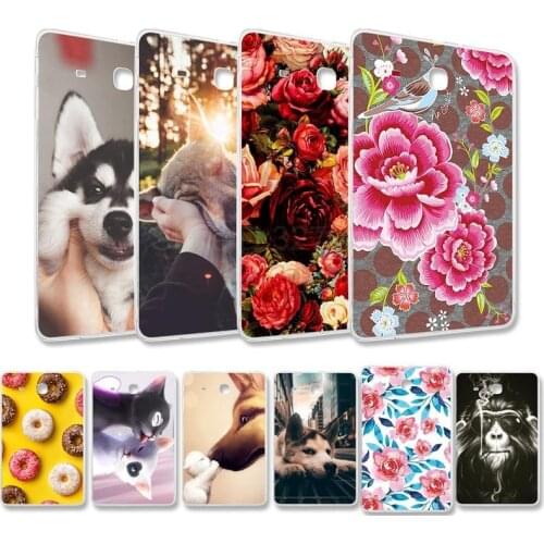 Shockproof Case For Samsung Galaxy Tab E 8.0 SM-T377 T377V T377R T377P T377W 8.0 inch Cute Painted Silicone Protector Back Shell