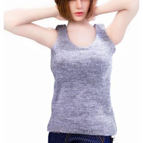 4 Color Suit 1/6 Scale Casual version Shirt Men And Women Round Neck Vest Bottoming Clothes Clothing Set For12"Figure Body Doll