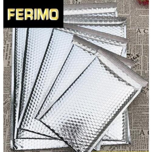 Silver Bubble Envelope Bubble Film Bag Pearl Film Envelope Shock Bag express pad mailing bag 100pcs 11x13cm,11*15cm