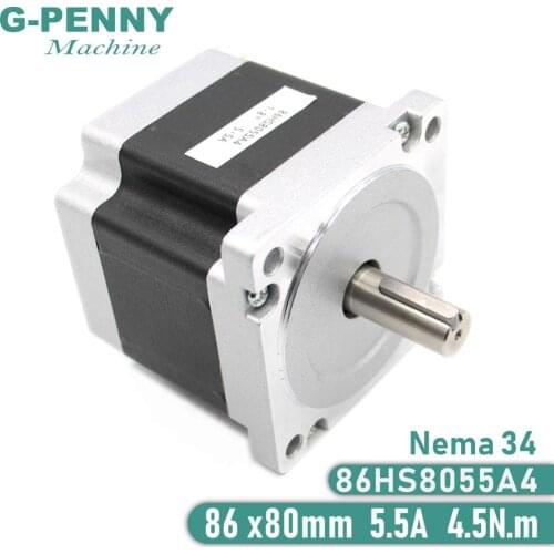 NEMA34 CNC stepper motor 86X80mm 4.5N.m 5.5A shaft 14mm nema34 for stepp motor 640Oz-in for CNC engraving machine 3D printer