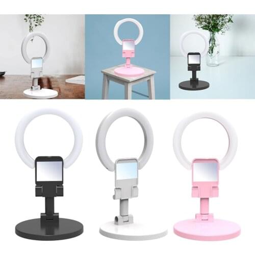 Foldable Rechargeable Selfie Fill Light for Laptop Makeup Camera Video Led Fill Lights Stand Mobile Recording Mirror