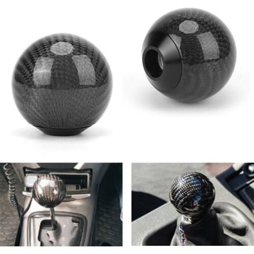 Carbon Fiber Aluminum Shifter Lever For Honda M8X1.25 M10X1.25 M10X1.5 Ball Shape Car Gear Shift Knob Shift Handle
