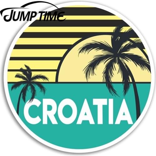 Jump Time for Croatia Vinyl Stickers Holiday Travel Sticker Laptop Luggage Car Decal Window Wiper Trunk Car Styling