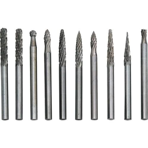 20Pcs 3mm Shank Tungsten Steel Grinding Head Carbide Rotary Rasp Drill Tools Kit Mini Drill Woodworking Carve Tools