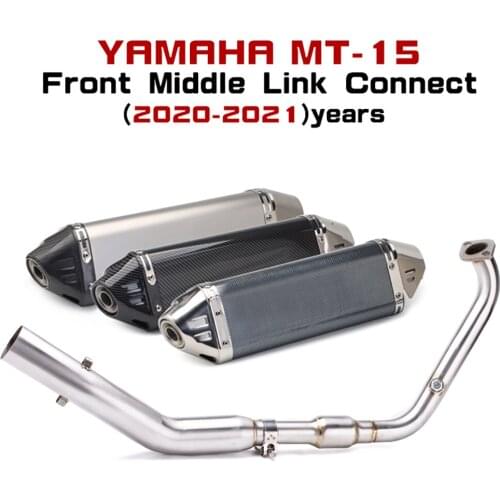 Motorcycle Exhaust Pipe Escape For Yamaha YZF R15 R125 V3 2017 - 2021 YZF-R15 MT-15 Muffler Front Middle Link Pipe With Catalyst