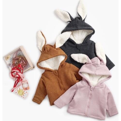 Winter Childrens Coat 2020 Plus Velvet Baby Hooded Jacket Coats For Girl Cotton-padded Outerwear Kid Cute Casual Clothes Autumn