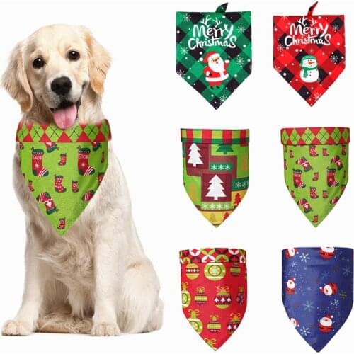 1PC Cute Fashion Pet Cat Dog Bandana Bibs Pet Scarf Neckerchief Christmas Pet Costume Stylish Kerchief For Dogs Cats