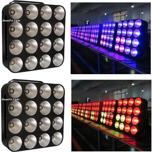 10pieces 4x4 30watt RGB Matrix Audience Blinder dmx rgb led light trobe blinder light for stage show