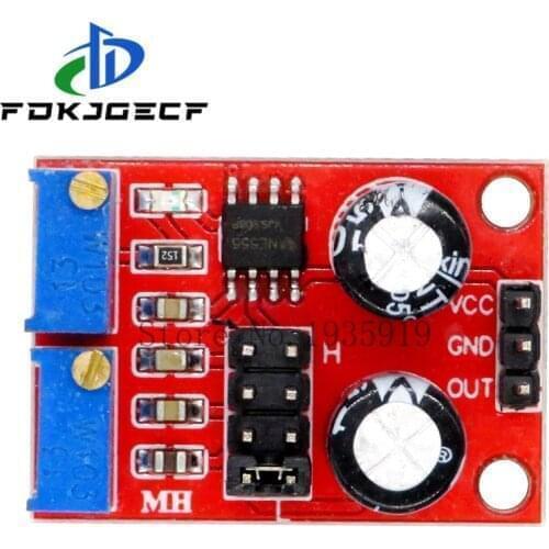 10pcs NE555 Pulse Frequency Duty Cycle Adjustable Module Square Wave Signal Generator Stepping Motor Driver LED Indicator Module