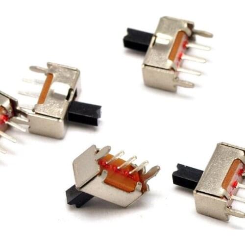 1000PCS SS12D07 1P2T DIP 5PIN SPDT toggle switch handle length 4mm slide switches SS-12D07 ROHS