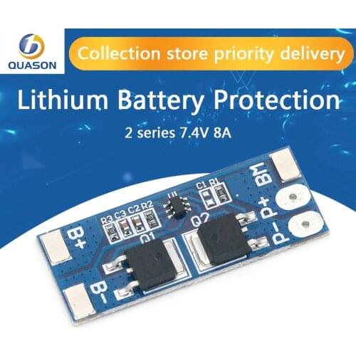 2 series 7.4V lithium battery protection board 8A working current 15A current limit/Overcharge discharge protectiondescription T