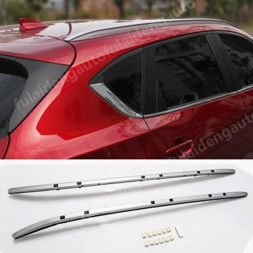 2pcs For Mazda CX-5 CX5 2017-2019 Factory Style Roof Rails Rack Luggage Carrier Bar Aluminium Car Accessories