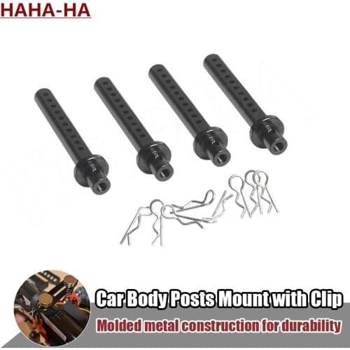 4pcs Aluminum Alloy RC Car Body Posts Mount with Clip for 1/10 RC Crawler Axial SCX10 90027 RC4WD D90 TF2 Tamiya CC01