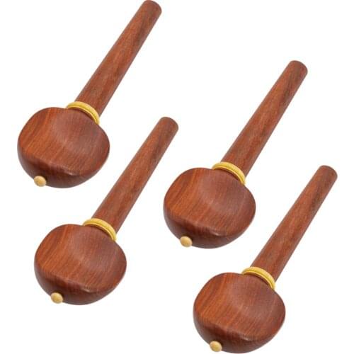 4pcs Redwood Cello Tuning Pegs Instrument Making DIY Replacement