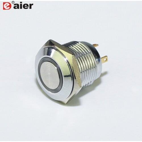 40PCS GQ16F-10EM 16mm ring illuminated momentary switch