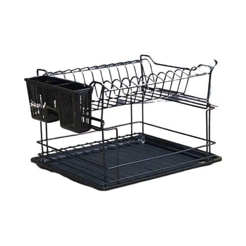 Acar Black Chrome 2 Layer Dish Rack 016993