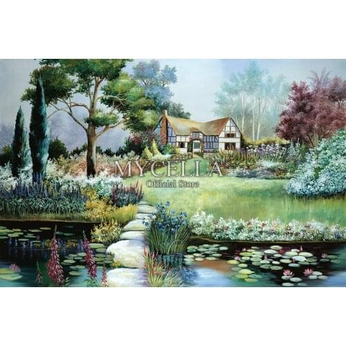 Full Diamond Embroidery Gardening & Flowers Spring Houses Art 5D Diy Diamond Painting Cross Stitch landscape Mosaic Home Decor