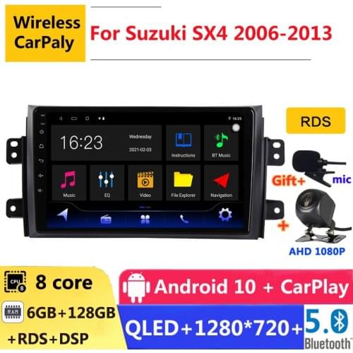 6G RAM 2 din android 10 car radio auto stereo for Suzuki SX4 Fiat Sedici 2006 07 08 09 2013 navigation GPS DVD Multimedia Player