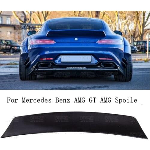 Carbon Fiber Car Rear Wing Trunk Lip Spoiler Fits For Mercedes Benz AMG GT AMG PD Coupe Spoile