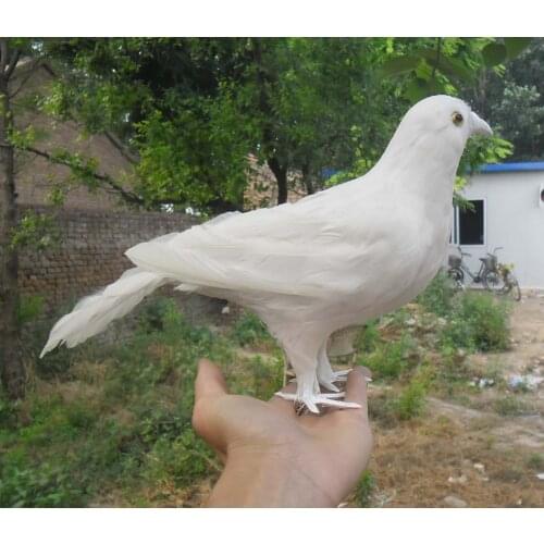 30cm white feathers dove bird ,Handmade model,polyethylene& feathers peace bird,stage show props decoration toy gift w3924
