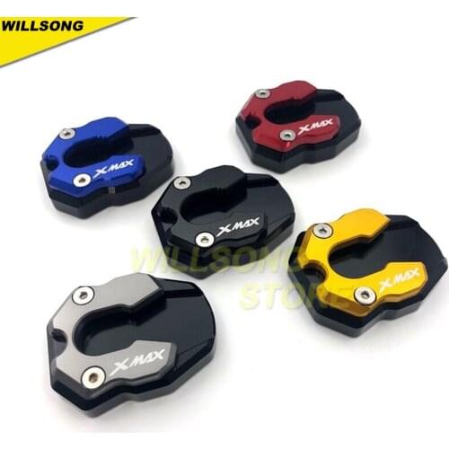 Side Kickstand Enlarge Stand Extension Plate Foot Pad Base For YAMAHA XMAX300 NMAX155 Motorcycle Accessories Parts Support