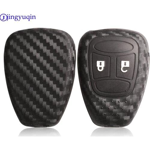 Jingyuqin 2b Key Case Cover Fibler Silicone For Chrysler 300 Aspen For Dodge Dakota Durango For Jeep Grand Cherokee Commander