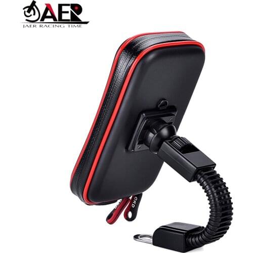 JAER 5 to 6.3 inch Bicycle Motorcycle Phone Holder Telephone Support For Moto Stand Bag For Iphone 5 6 6plus Bike Holder Cover