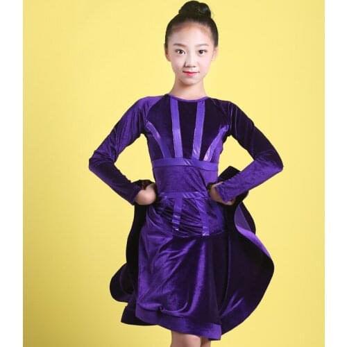 2019 Childrens Day Latin Dance Dress Kids Dresses for Girls Cha Cha Rumba Samba Jive Vestidos Dance Costume Ballrom Dancing