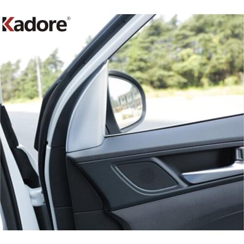 For Hyundai Tucson 2015-2017 2018 2019 2020 Interior Door Window a Pillar Post Cover Trim Triangle Sticker Molding Accessories