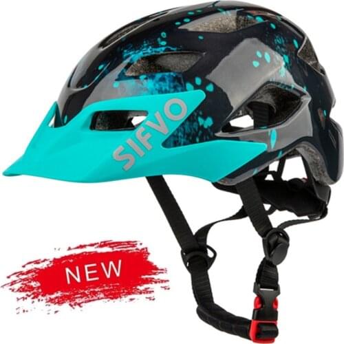 Exclusky Kids Bike Helmet With Brim MTB Skating Scooter Bicycle Child Kids Helmet Adjustable 50-57cm(Ages 5-13) Cycling Hat