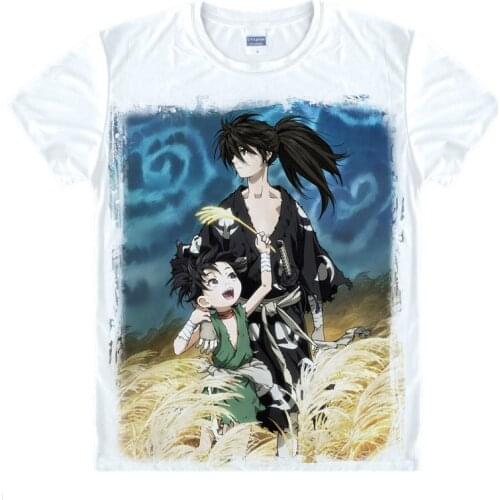 Japanese Anime Dororo Cosplay T Shirt Hyakkimaru Summer T-Shirt Women/Men Cartoon Top Tee Halloween Cosplay Costume