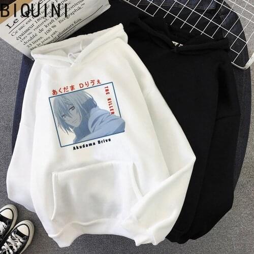 Akudama Drive Print Anime Hoodie Wonem Clothes For Teens The Killer Casual Sweatshirts Vintage Plus Size Hoodies Warm Pink Tops