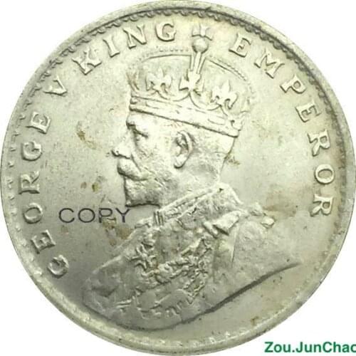India Coins George V King Emperor One Rupee 1911 Brass Silver Pated Copy Coin Can Custom Big Amounts And Different Year