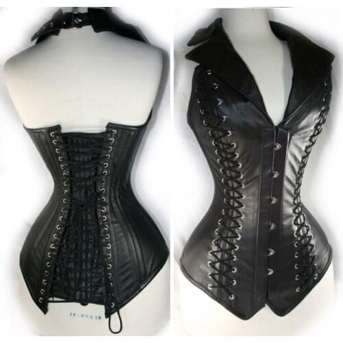 New Steampunk Corset Women Sexy Cosplay Black Gothic Corsets Overbust Outwear Corselet Top DS Performance Stage Costumes SL2515
