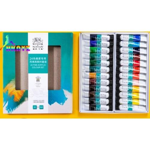 1sets Windsor Newton 18/24-color Acrylic Paint Set Wall Painting Paint Textile Hand-painted Wall Chameleon Pigment Fabric Dye