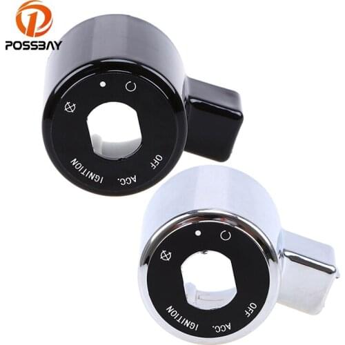 POSSBAY Motorcycle Ignition Switch Cover fits for Harley Davidson Sportster XL 883 1200 Quad ATV Motorbike Ignition Shell