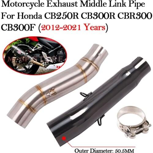 For HONDA CB250R CB300R CBR300 CB300F 2012 13 14 15 16 17 18 19 20 2021 Motorcycle Exhaust Modified Escape Tube Middle Link Pipe